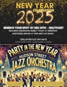 New Year's Eve with the Hudson Street Jazz Orchestra - Ticketed Event Upper Hall